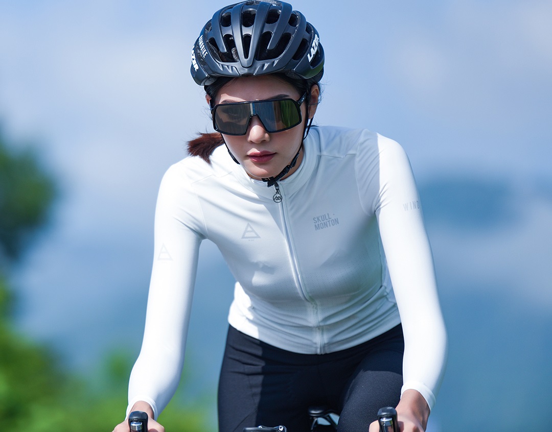 Paladinsport Wave Point Winter Womens 100%Polyester White Long Sleeve Bike Clothing 