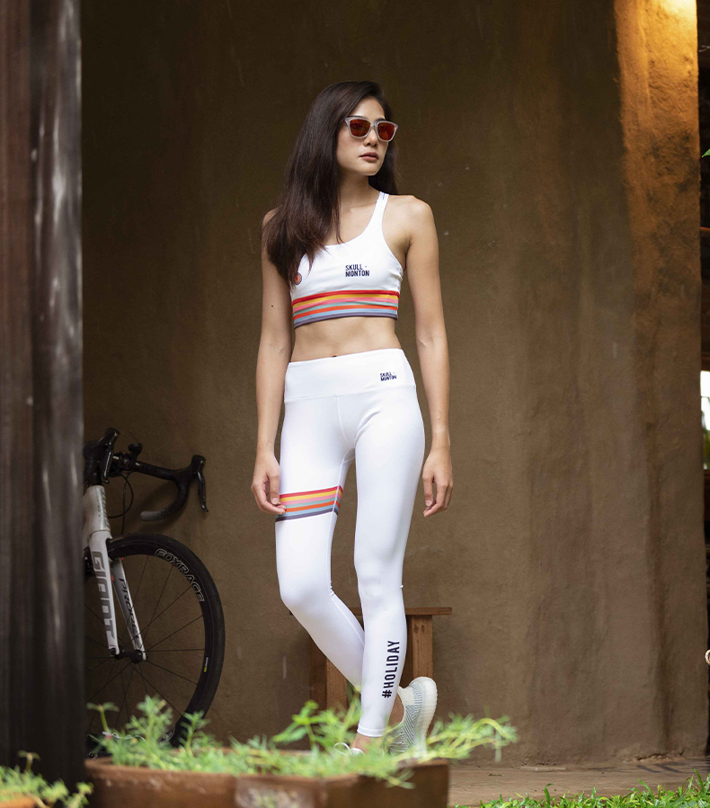 womens white sports bra