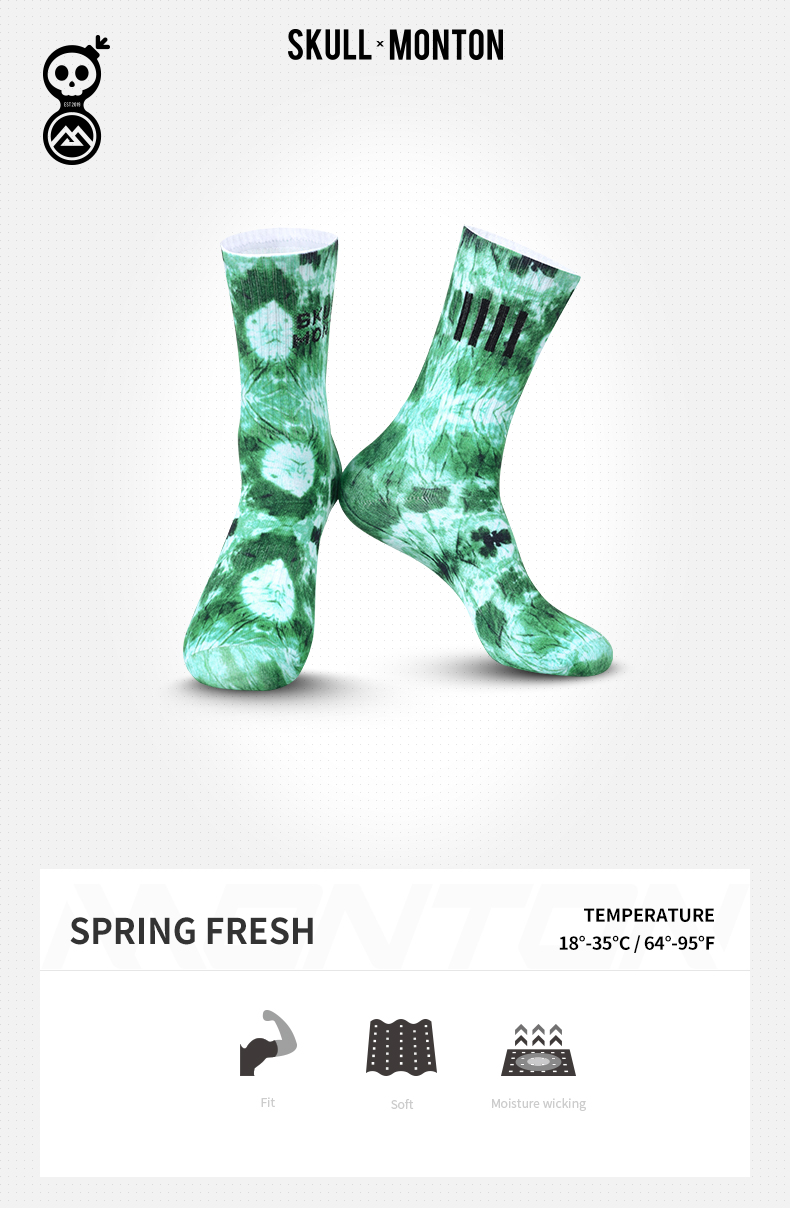 green cycling socks