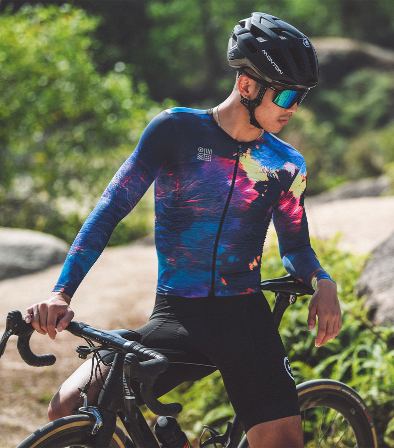 warm weather long sleeve cycling jersey
