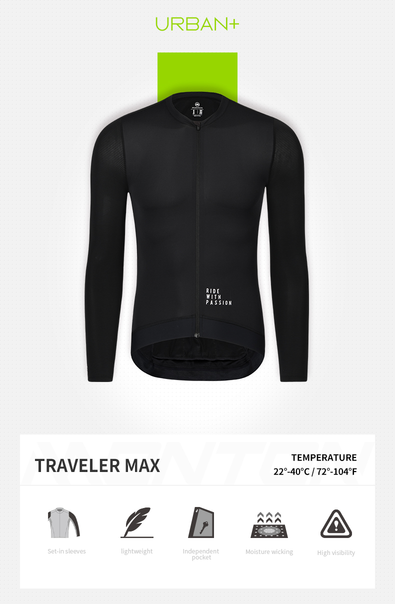 black long sleeve cycling jersey