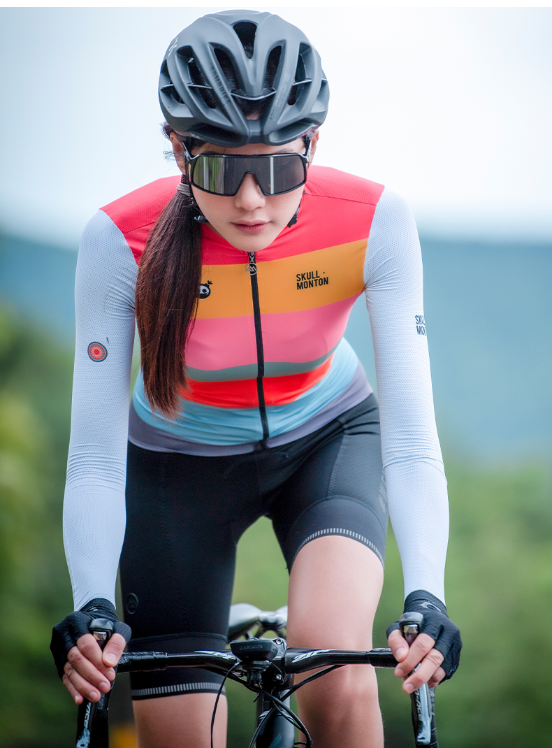 womens long sleeve cycling jersey