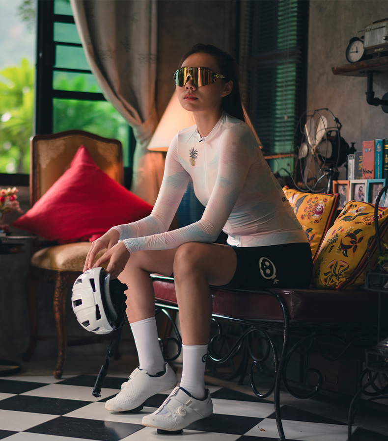 womens long sleeve cycling jersey