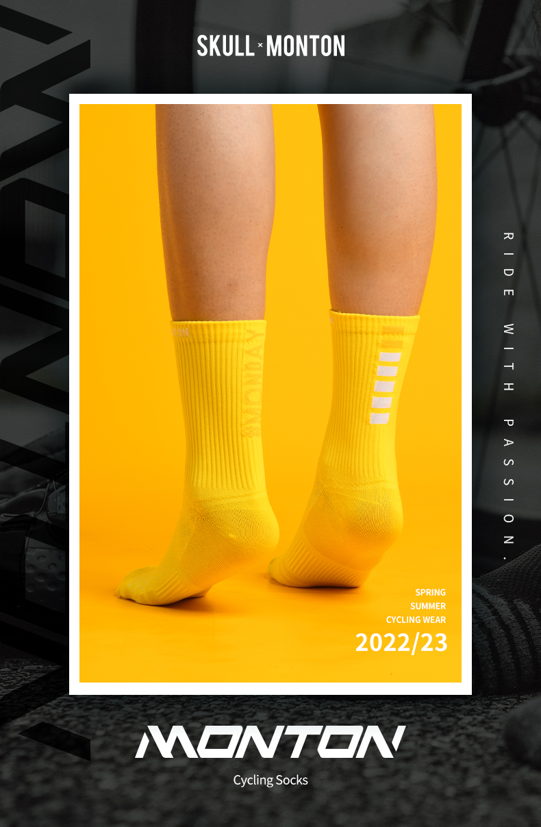 yellow bike socks