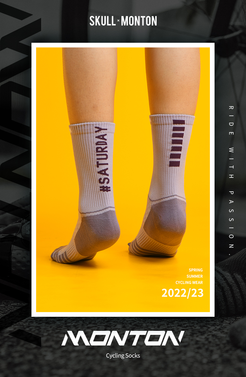 purple bike socks