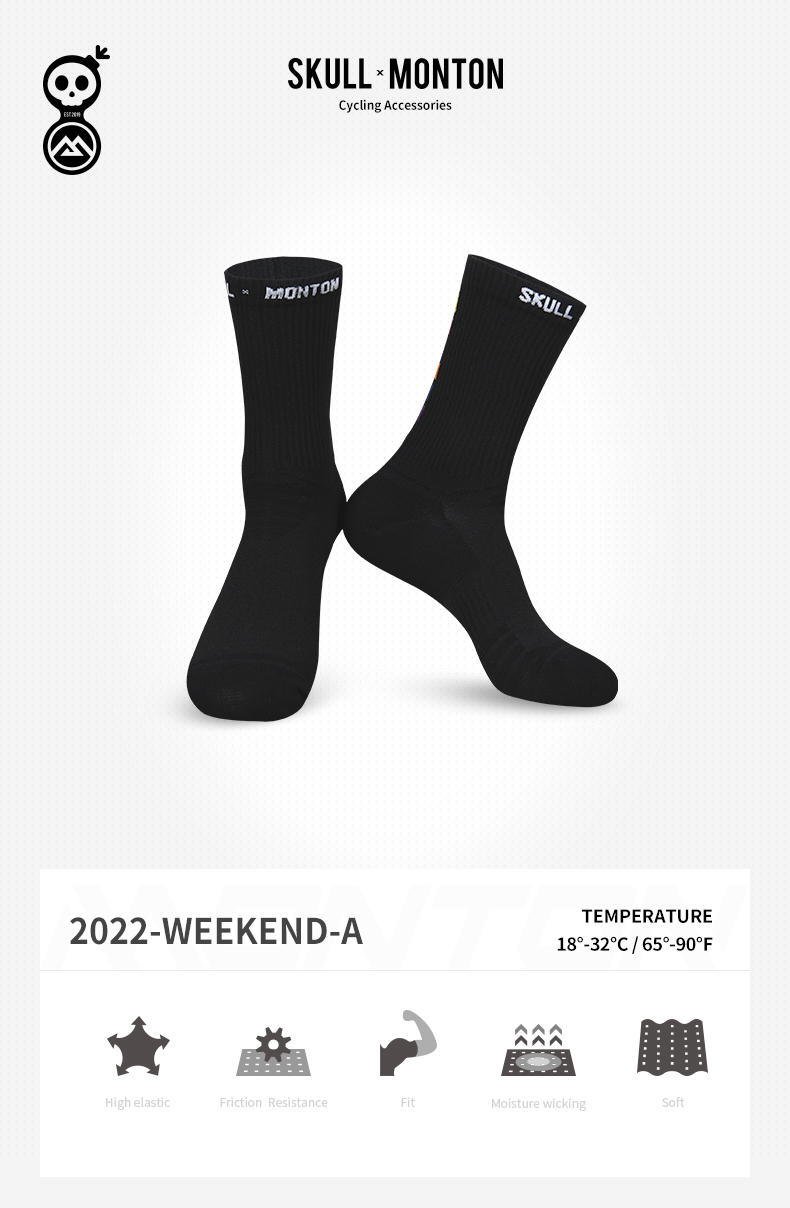 black cycling socks
