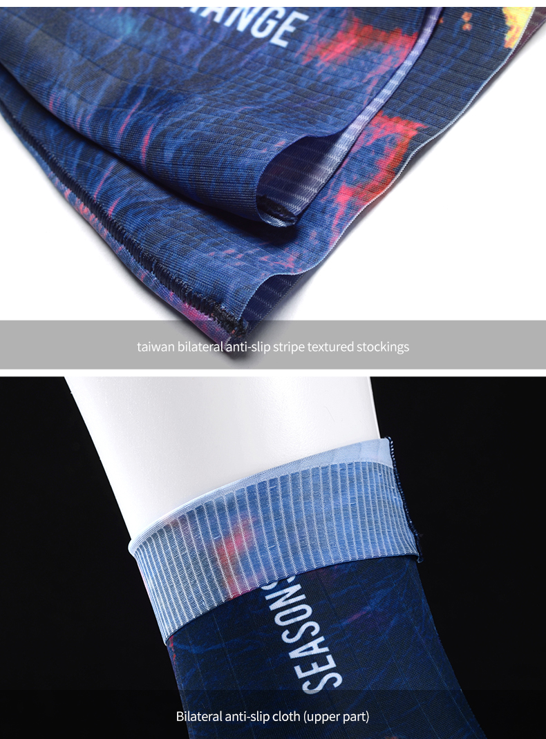 taiwan bilateral anti-slip stripe textured stockings