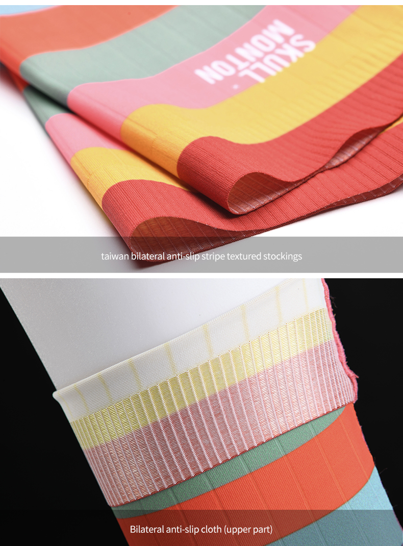 taiwan bilateral anti-slip stripe textured stockings