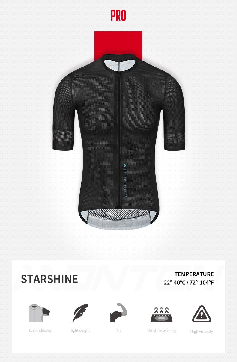 black cycling jersey