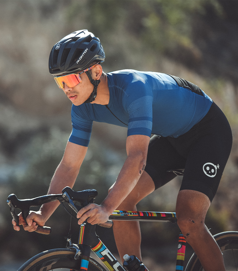 dark blue cycling jersey