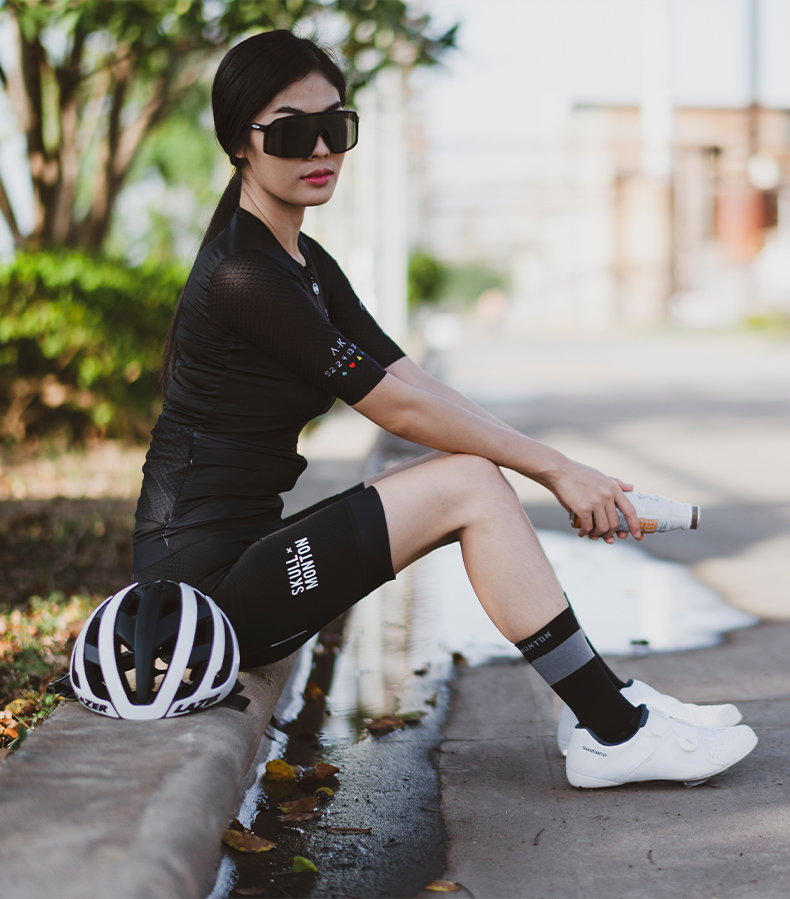 black cycling jersey womens