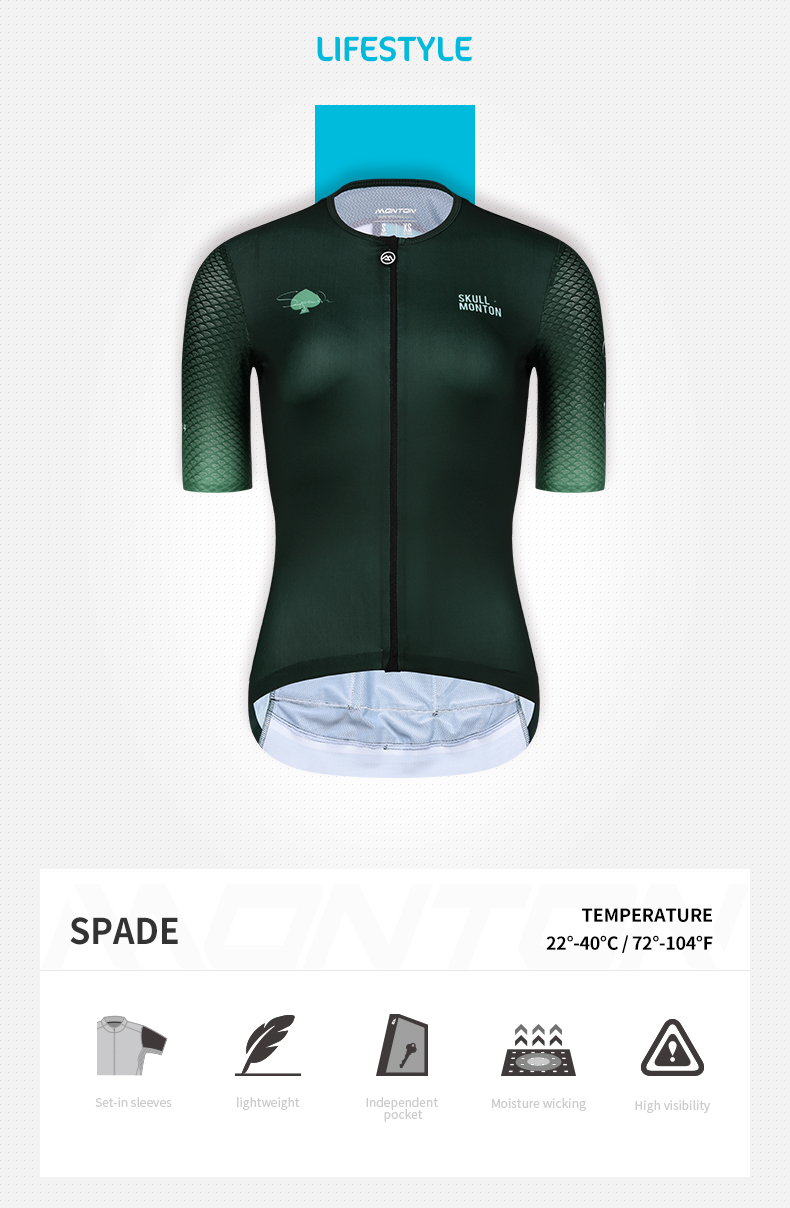 green cycling jersey