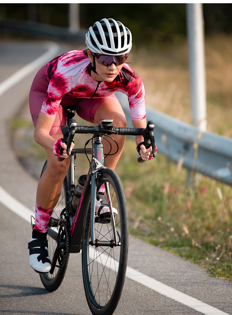 red cycling jersey women's