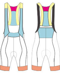 cycling bib shorts template